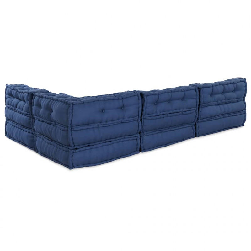 Modularna sofa patchworkowa 4 pcs Indygo tkanina