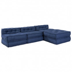 Modularna sofa patchworkowa 4 pcs Indygo tkanina