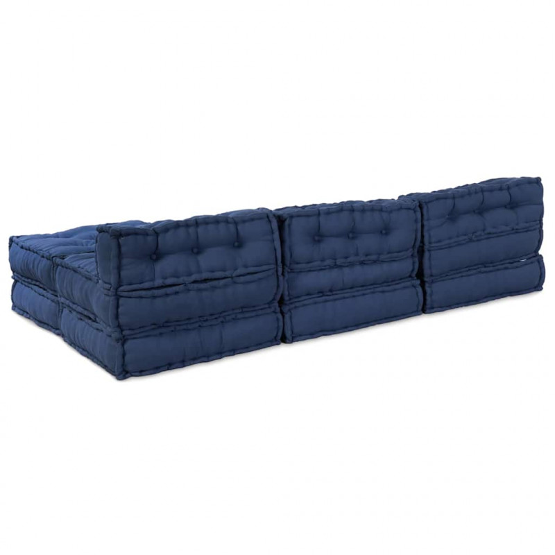 Modularna sofa patchworkowa 4 pcs Indygo tkanina