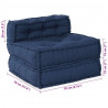 Modularna sofa patchworkowa 4 pcs Indygo tkanina