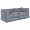 Modularna sofa patchworkowa 2 pcs Szary 140 x 70 x 56 cm