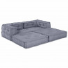 Modularna sofa patchworkowa 2 pcs Szary 140 x 70 x 56 cm