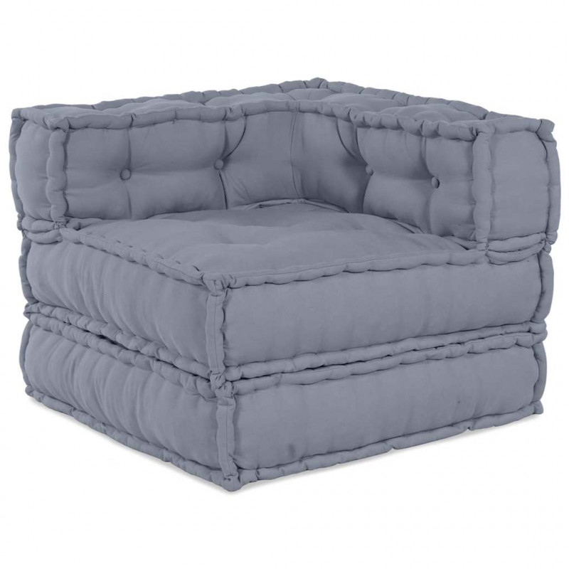 Modularna sofa patchworkowa 2 pcs Szary 140 x 70 x 56 cm