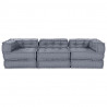 Modularna sofa patchworkowa 3 pcs Szary tkanina