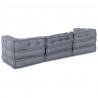 Modularna sofa patchworkowa 3 pcs Szary tkanina