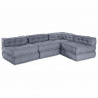 Modularna sofa patchworkowa 4 pcs Szary tkanina