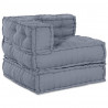 Modularna sofa patchworkowa 4 pcs Szary tkanina