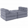 Modularna sofa patchworkowa 4 pcs Szary tkanina