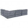 Modularna sofa patchworkowa 4 pcs Szary tkanina