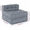 Modularna sofa patchworkowa 4 pcs Szary tkanina