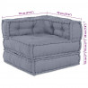 Modularna sofa patchworkowa 4 pcs Szary tkanina