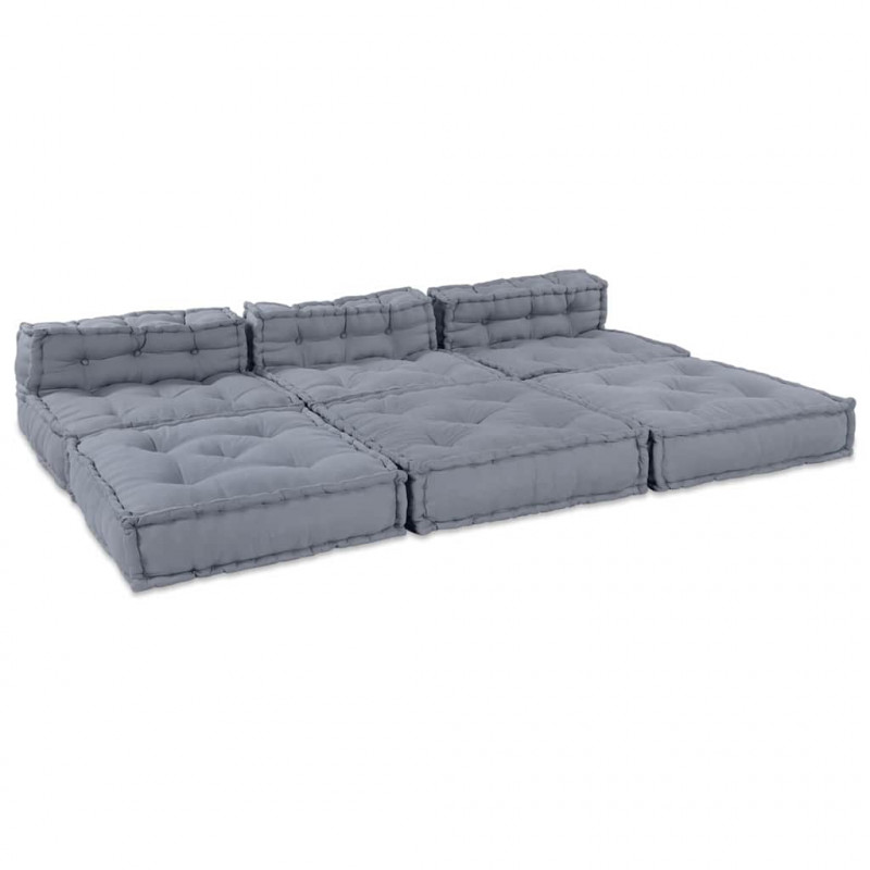 Modularna sofa patchworkowa 4 pcs Szary tkanina