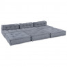 Modularna sofa patchworkowa 4 pcs Szary tkanina