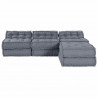 Modularna sofa patchworkowa 4 pcs Szary tkanina