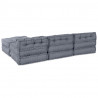 Modularna sofa patchworkowa 4 pcs Szary tkanina