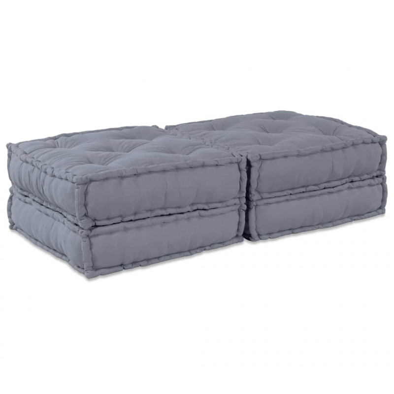 Modularna sofa patchworkowa 2 pcs Szary 140 x 70 x 36 cm