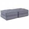 Modularna sofa patchworkowa 2 pcs Szary 140 x 70 x 36 cm