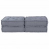 Modularna sofa patchworkowa 2 pcs Szary 140 x 70 x 36 cm