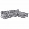 Modularna sofa patchworkowa 4 pcs Szary Print tkanina