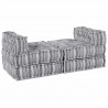 Modularna sofa patchworkowa 4 pcs Szary Print tkanina