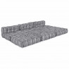 Modularna sofa patchworkowa 4 pcs Szary Print tkanina