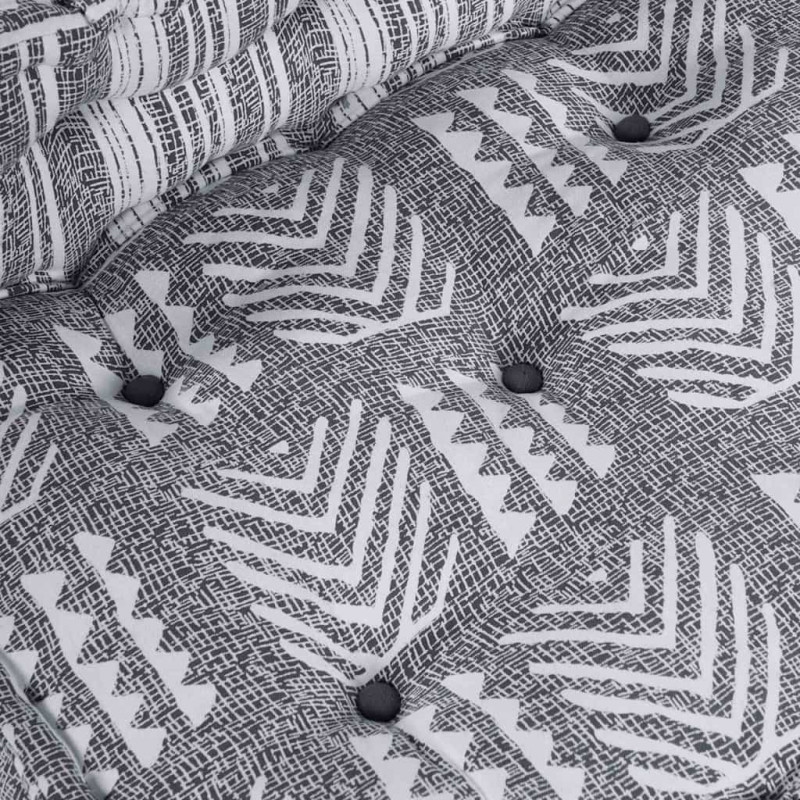 Modularna sofa patchworkowa 4 pcs Szary Print tkanina