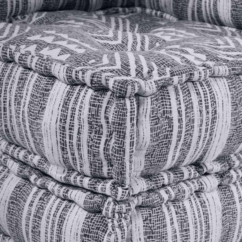 Modularna sofa patchworkowa 4 pcs Szary Print tkanina