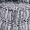 Modularna sofa patchworkowa 4 pcs Szary Print tkanina