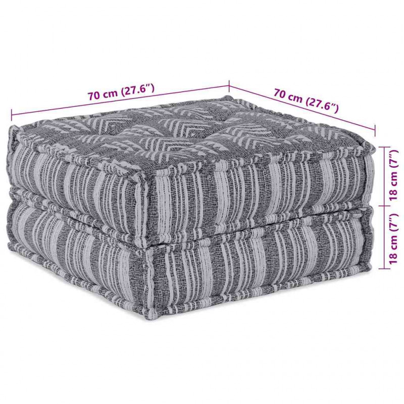 Modularna sofa patchworkowa 4 pcs Szary Print tkanina