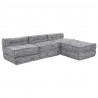 Modularna sofa patchworkowa 4 pcs Jasnoszary tkanina