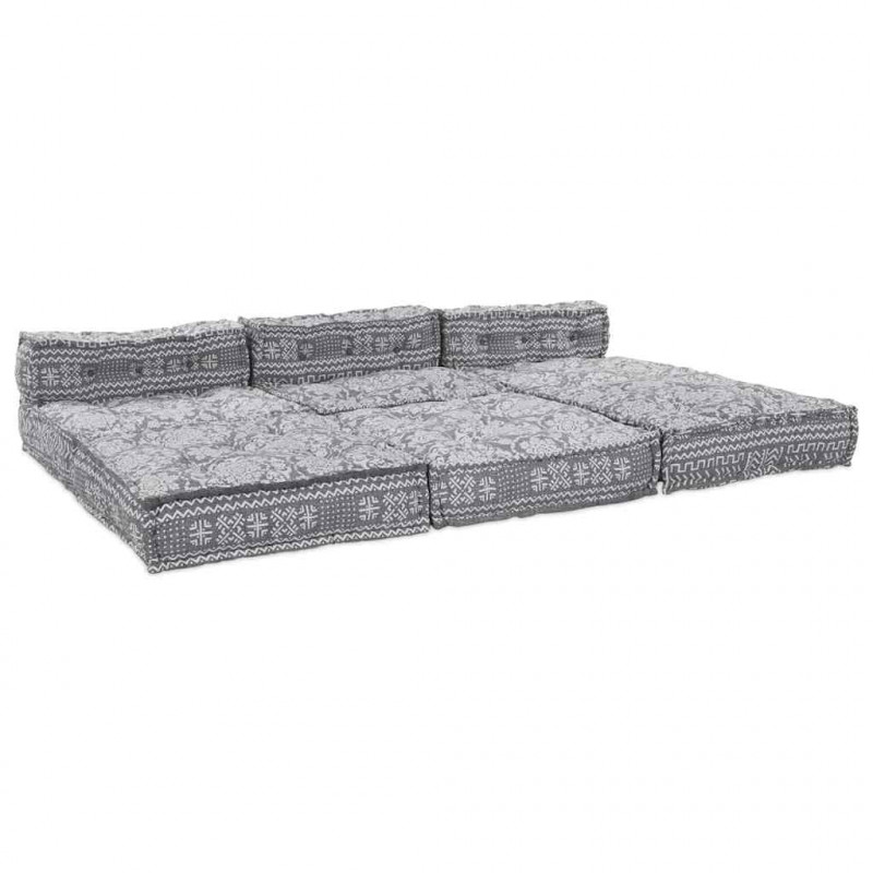 Modularna sofa patchworkowa 4 pcs Jasnoszary tkanina