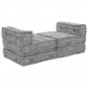 Modularna sofa patchworkowa 4 pcs Jasnoszary tkanina
