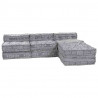 Modularna sofa patchworkowa 4 pcs Jasnoszary tkanina