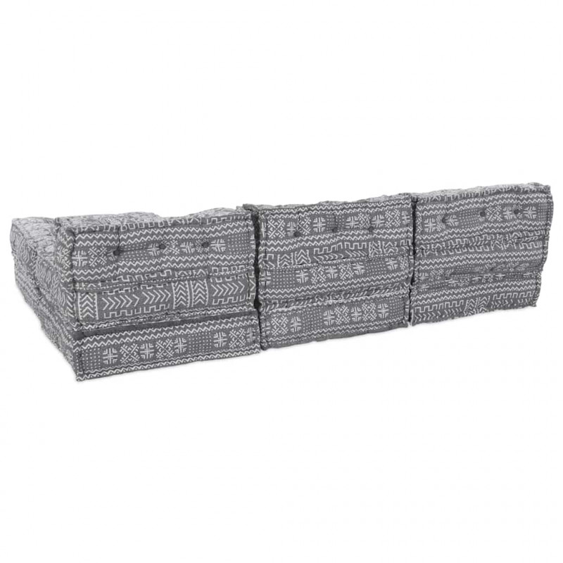 Modularna sofa patchworkowa 4 pcs Jasnoszary tkanina