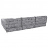 Modularna sofa patchworkowa 4 pcs Jasnoszary tkanina