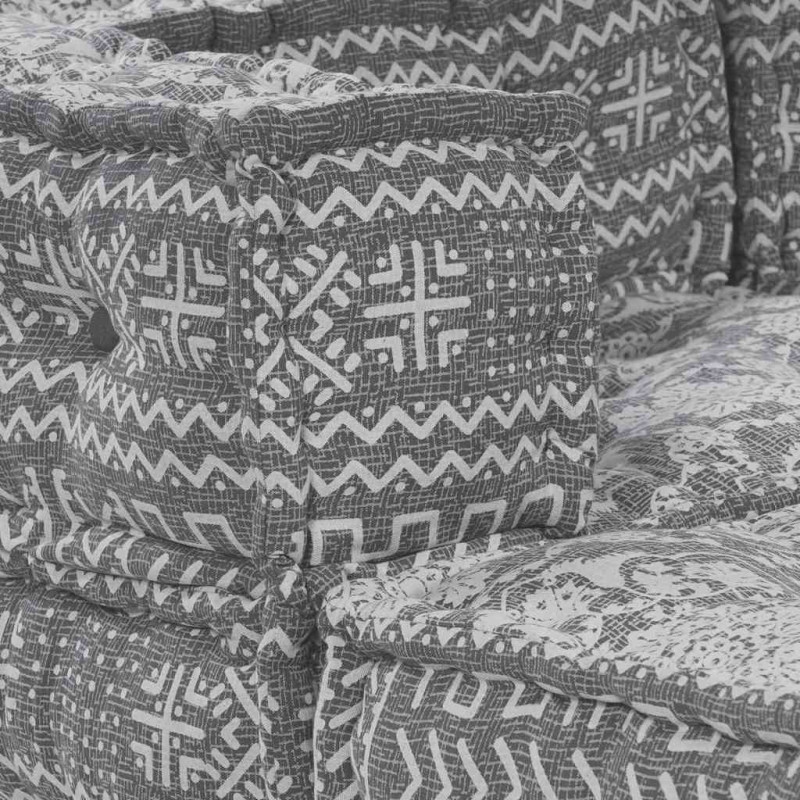 Modularna sofa patchworkowa 4 pcs Jasnoszary tkanina
