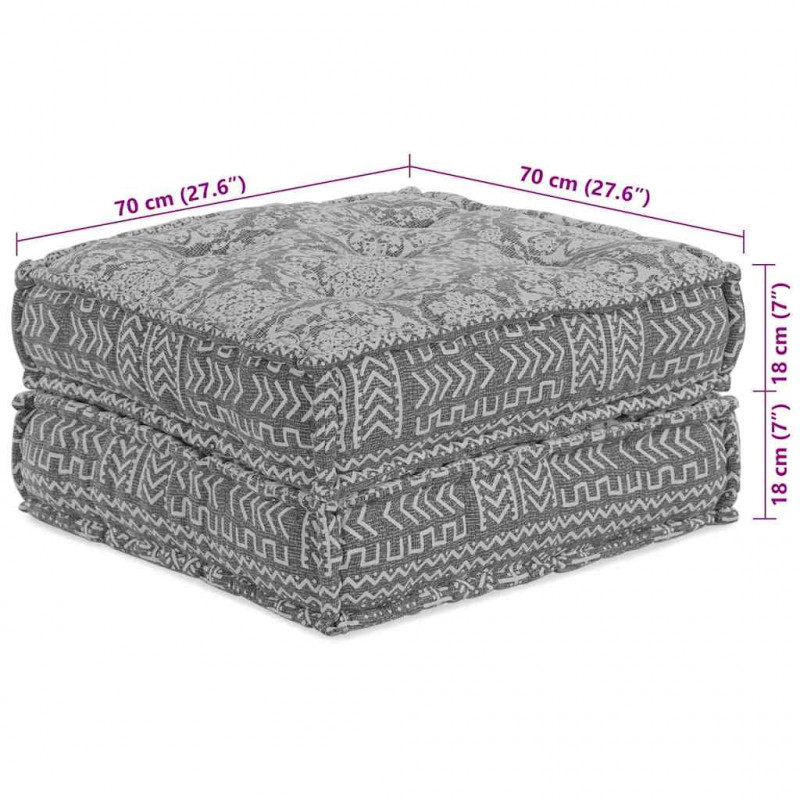 Modularna sofa patchworkowa 4 pcs Jasnoszary tkanina