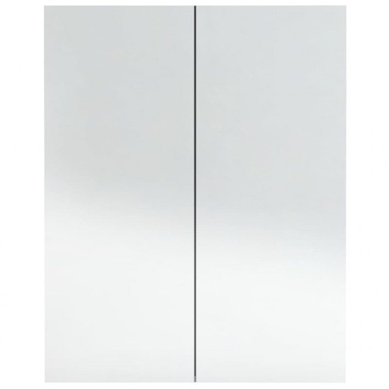 Szafka łazienkowa z lustrem, 60x15x75 cm, MDF, szarość betonu