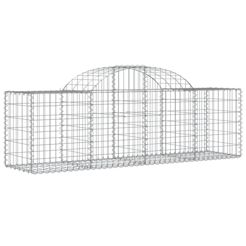 Kosze gabionowe, 4 szt., 200x50x60/80 cm, galwanizowane żelazo