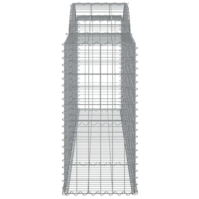 Kosze gabionowe, 6 szt, 300x50x100/120 cm, galwanizowane żelazo