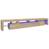 Szafka pod TV z oświetleniem LED, dąb sonoma, 260x36,5x40 cm