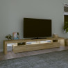 Szafka pod TV z oświetleniem LED, dąb sonoma, 260x36,5x40 cm