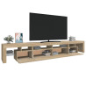Szafka pod TV z oświetleniem LED, dąb sonoma, 260x36,5x40 cm