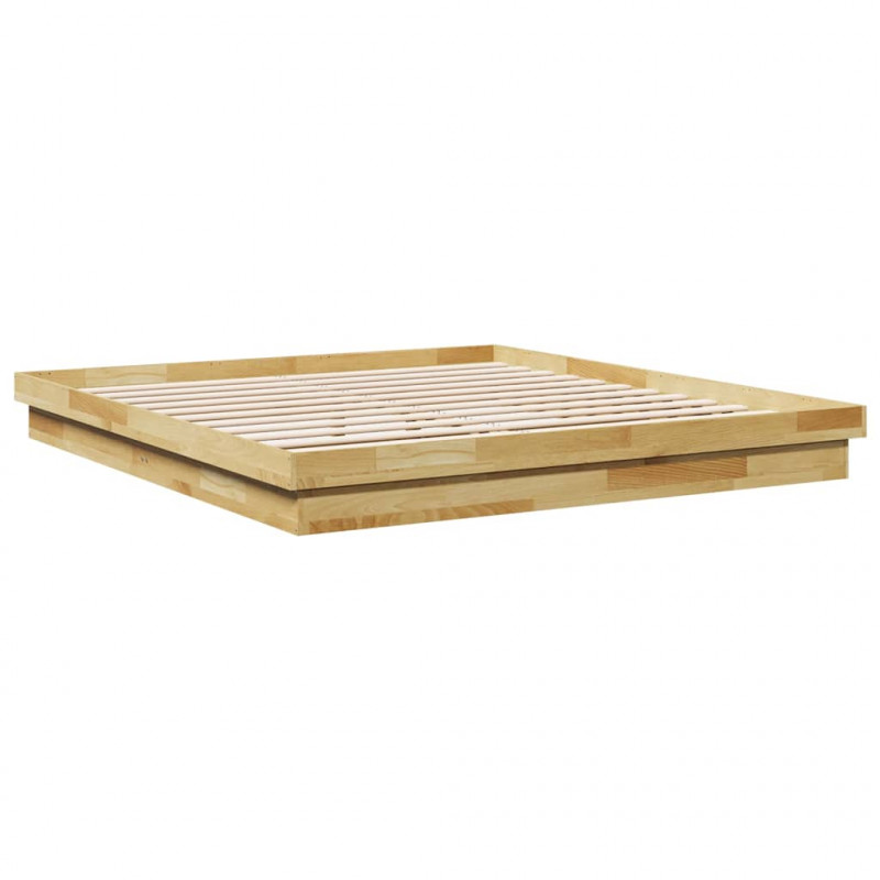Rama łóżka bez materaca 200x200 cm lite drewno dąb