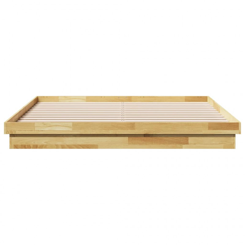 Rama łóżka bez materaca 200x200 cm lite drewno dąb