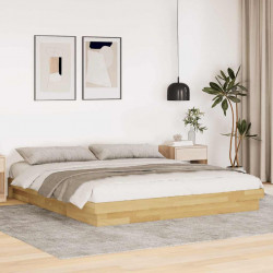 Rama łóżka bez materaca 180x200 cm lite drewno dąb