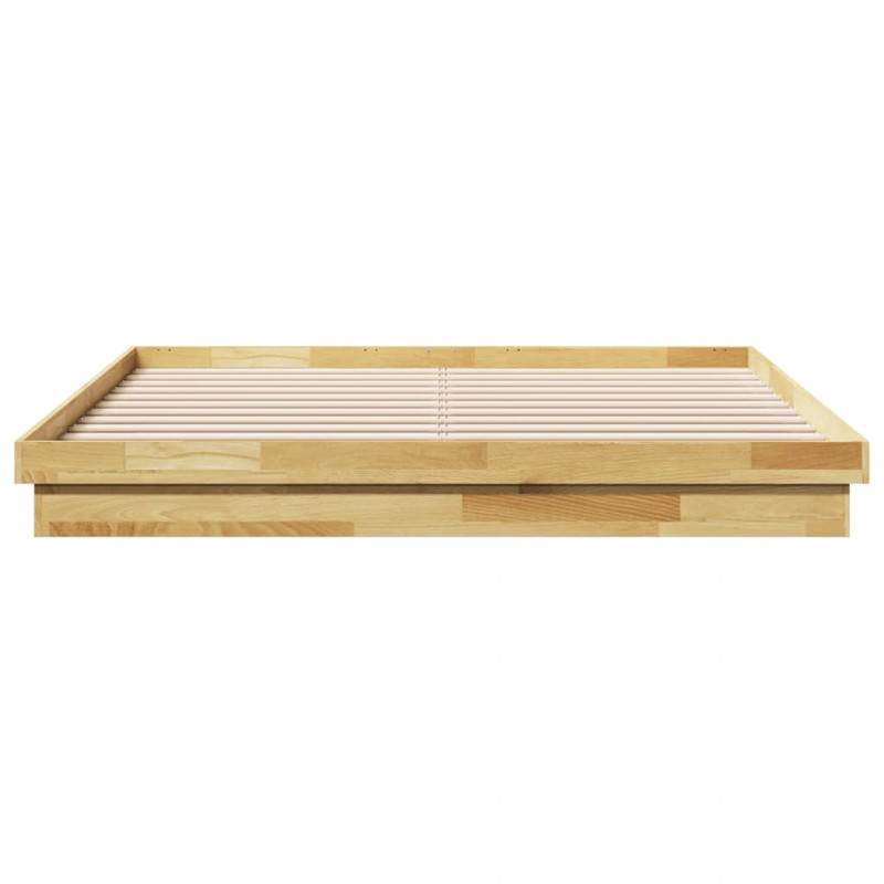 Rama łóżka bez materaca 180x200 cm lite drewno dąb