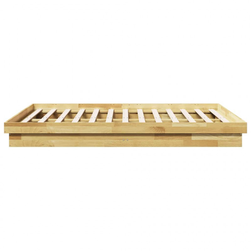 Rama łóżka bez materaca 135x190 cm lite drewno dąb
