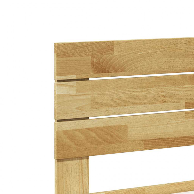 Rama łóżka z zagłówkiem bez materaca 90x190 cm lite drewno dąb