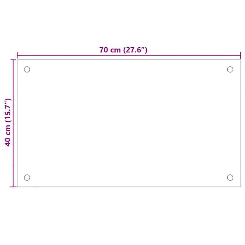 Panele ochronne do kuchni, przezroczyste 2 szt. 70x40 cm, szkło
